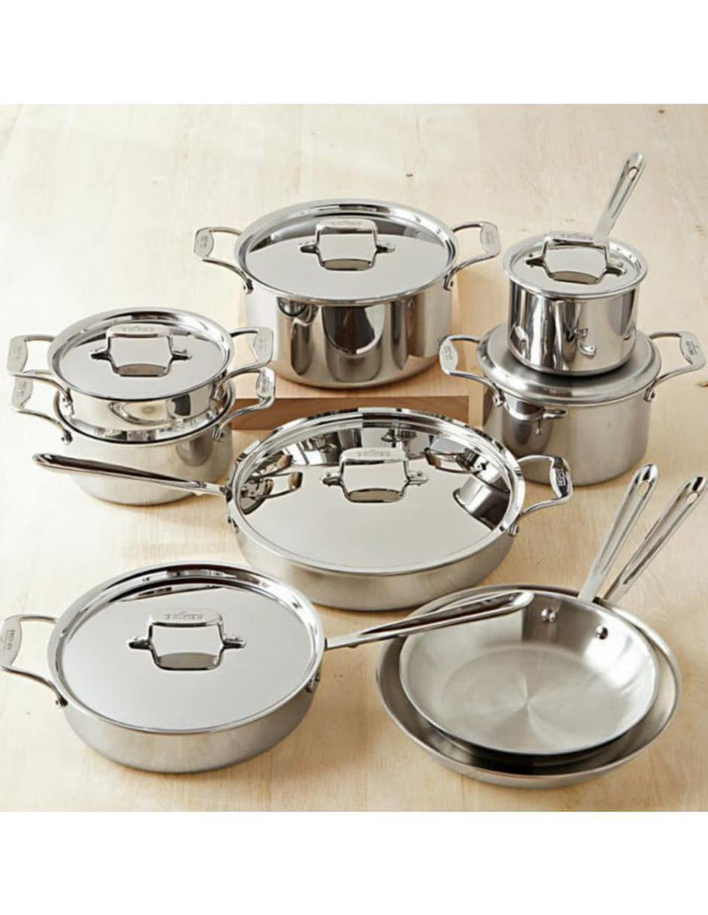 Batería Williams-Sonoma D5 Acero Inoxidable 15 Piezas All-Clad