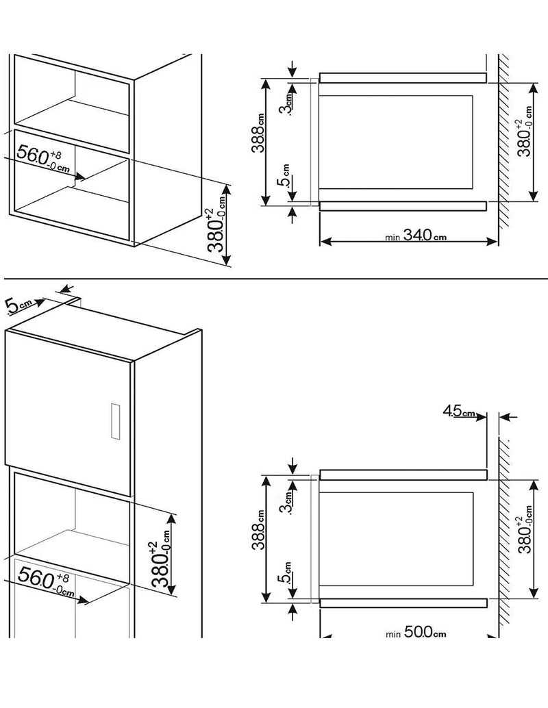 Horno de Microondas Convencional Smeg – Modelo FMIU020X