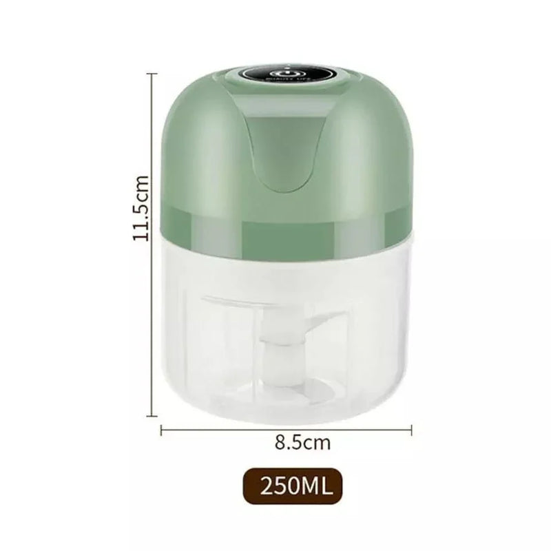 Mini procesador triturador inalámbrico eléctrico de 250ML para alimentos, verduras, ajo, jengibre.