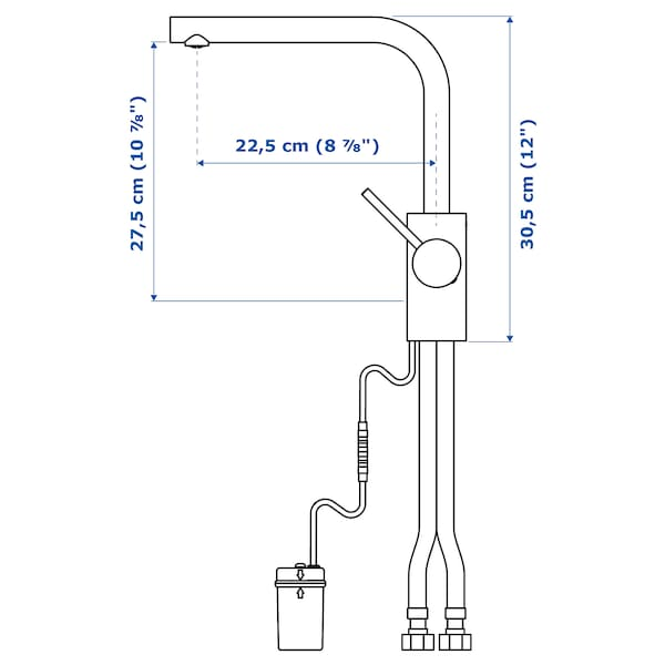 Grifo con Sensor, Acabado Acero Inoxidable