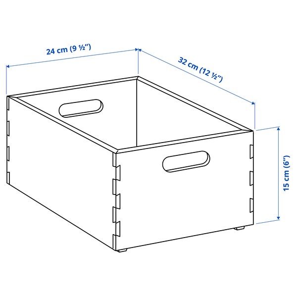 Caja de Almacenaje – Bambú Claro, 9 ½x12 ½x6"